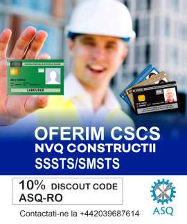 Anunturi UK NVQ CSCS card Level 1-7 SSSTS SMSTS