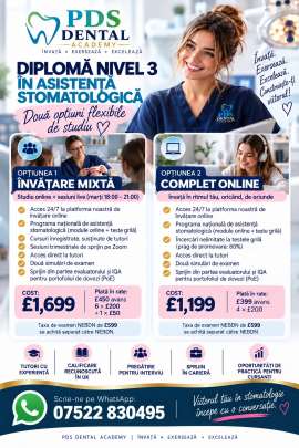 Anunturi UK VIITORUL TĂU ÎN STOMATOLOGIE