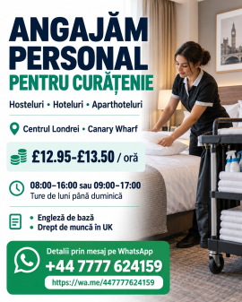 Anunturi UK CURĂȚENIE ÎN LONDRA