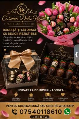 Anunturi UK Căpșuni glazurate în ciocolată