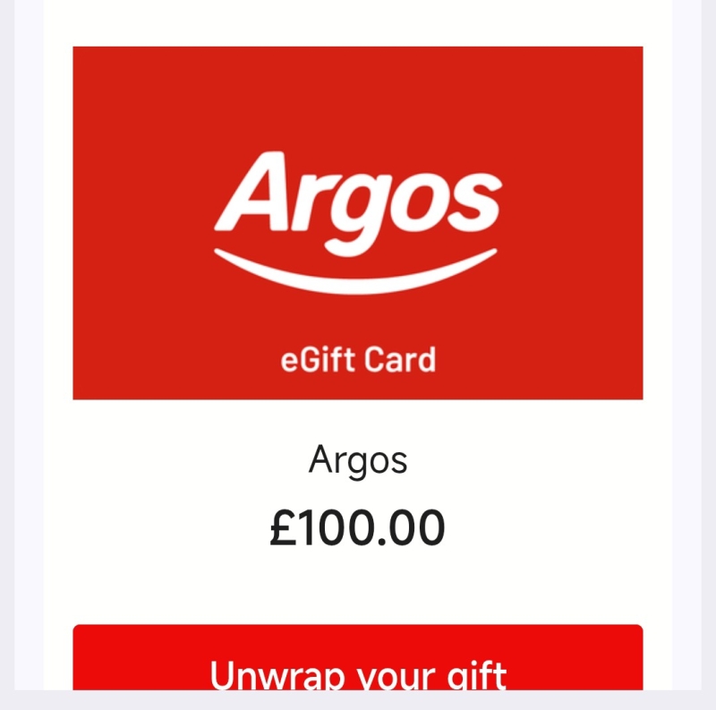 Gift card Argos 2