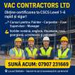 Servicii UK Obține certificarea ta CSCS Level 1-6